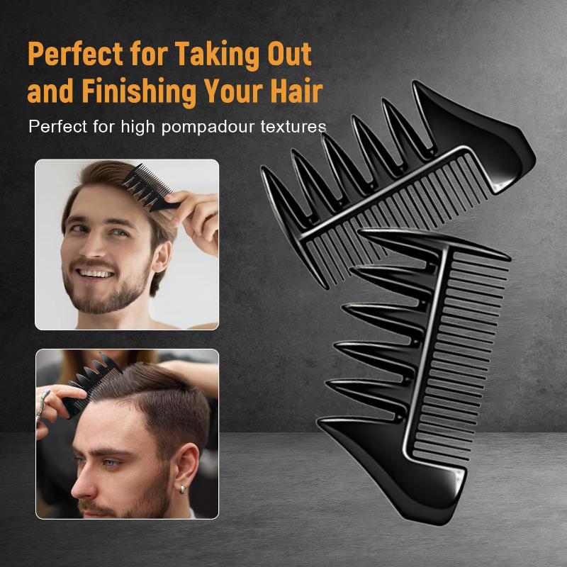 Pettine Volumizzante a Denti Lari Strumenti per Arricciare Capelli con Texture Soffice per Uomini Ideale per Tutti i Tipi di Capelli Strumenti per Acconciature