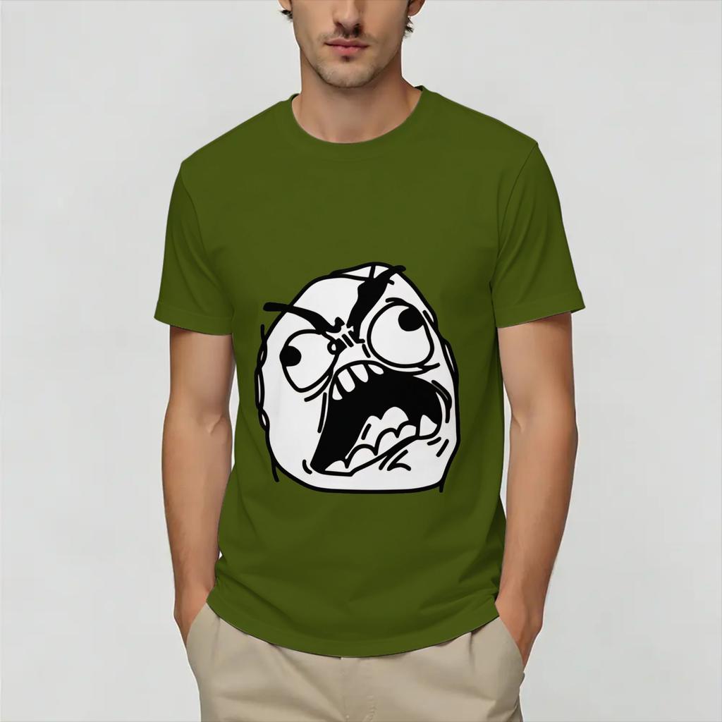 Rage Comic Trollfac Tshirt Summer Cotton Tshirts For Unisexs Popular Pattern Tshirt Short Sleeve Streetwear Tops
