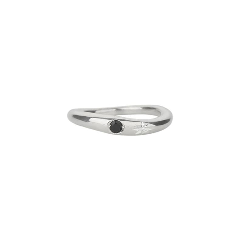 DIAGONAL RING SILVER