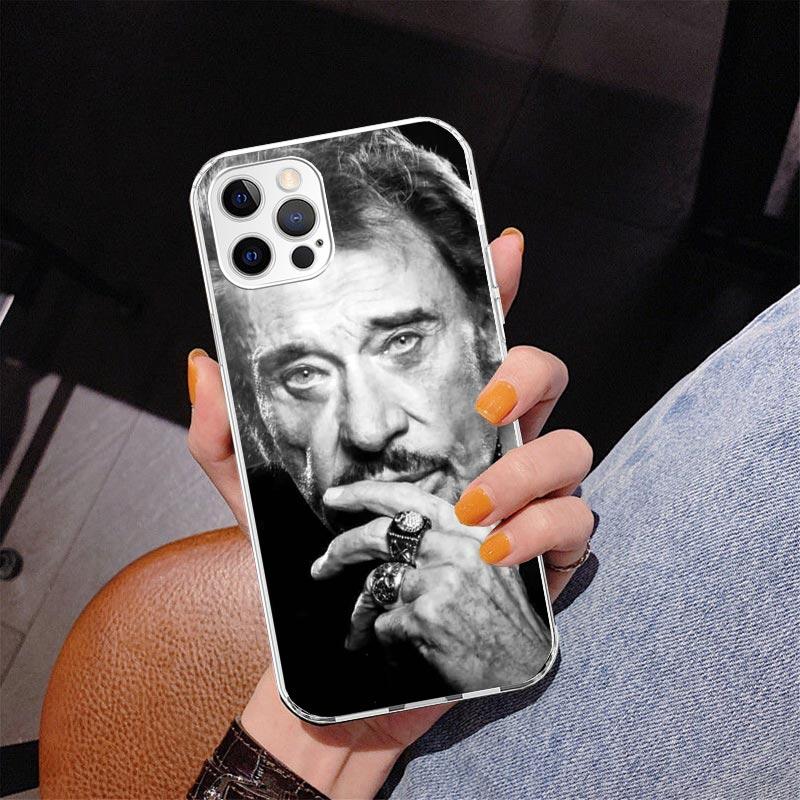 

Johnny Hallyday Music Phone Case For iPhone 17 Air 16 Pro Max 16E 15 + 14 Plus 11 12 13 Mini 7 8 SE Gift Print Cover Fundas 17 A iPhone 16 Pro