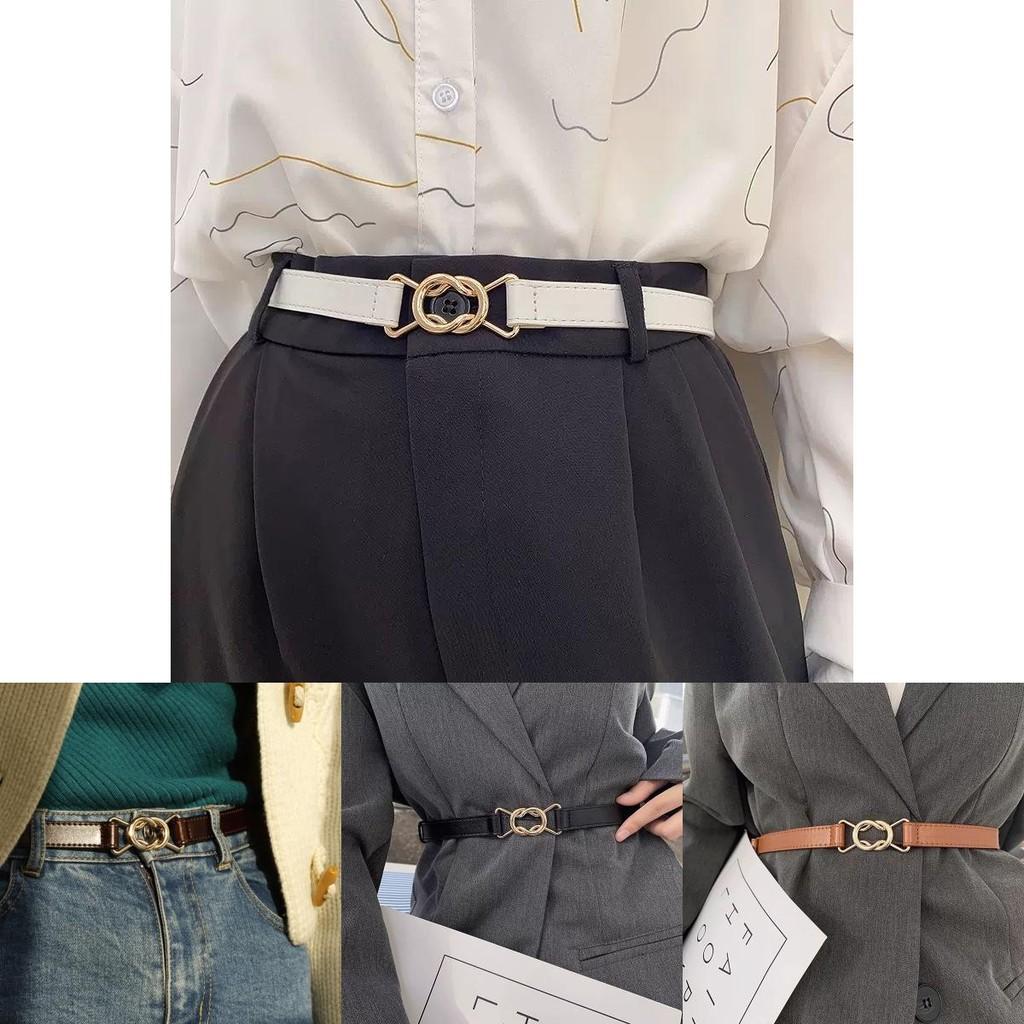 Stylish Summer Women's Waist Belt With Chic Double Ring Buckle For Dresses And Suits