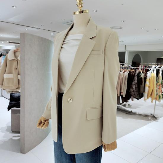 Abfz Women's Casual Jacket Basic Line Simple Fit (AZA1HJ09)