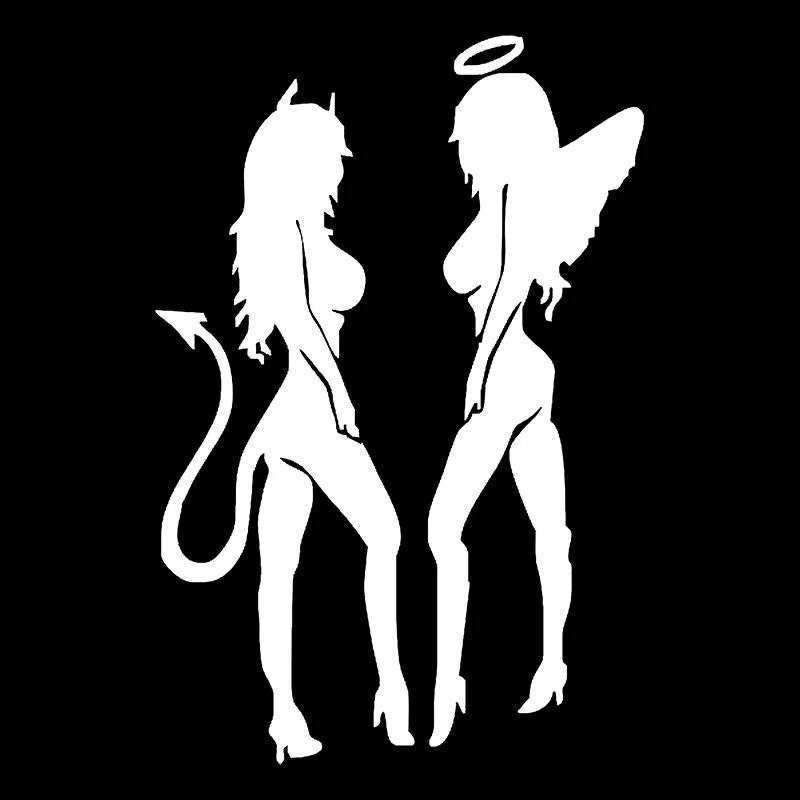 

1шт наклейки для автомобиля индивидуальность сексуальность ангелы демоны красавицы тело стекло бампер украшение водонепроницаемость