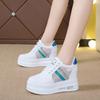 Mode Sommer 2024 Atmungsaktiv Dicke Sohle Schwammkuchenschuhe Innen Erhöhend Damenschuhe Kleine Weiße Schuhe Keilsneaker Zapatos Mujer