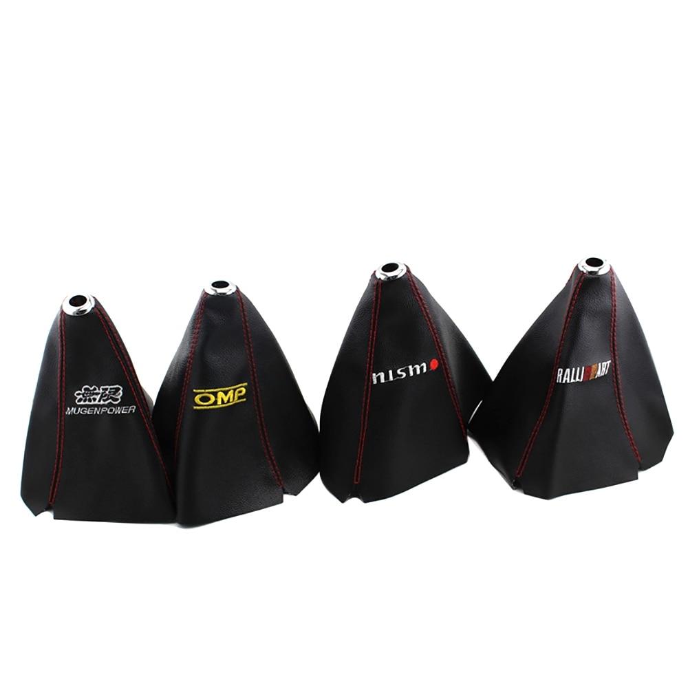 

Универсальный чехол для багажника из ПВХ, ручка переключения передач, воротники, Стайлинг автомобиля для Nissan Nismo OMP Honda Mugen Mitsubishi Ralliart