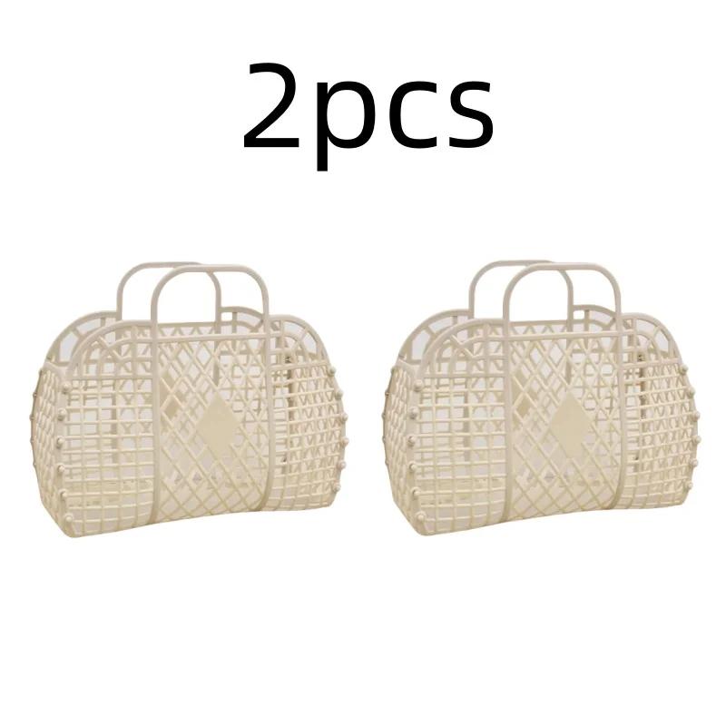 Detachable Shower Basket Plastic Bath Basket Bathroom Hollow Wash Storage Basket Shopping Basket
