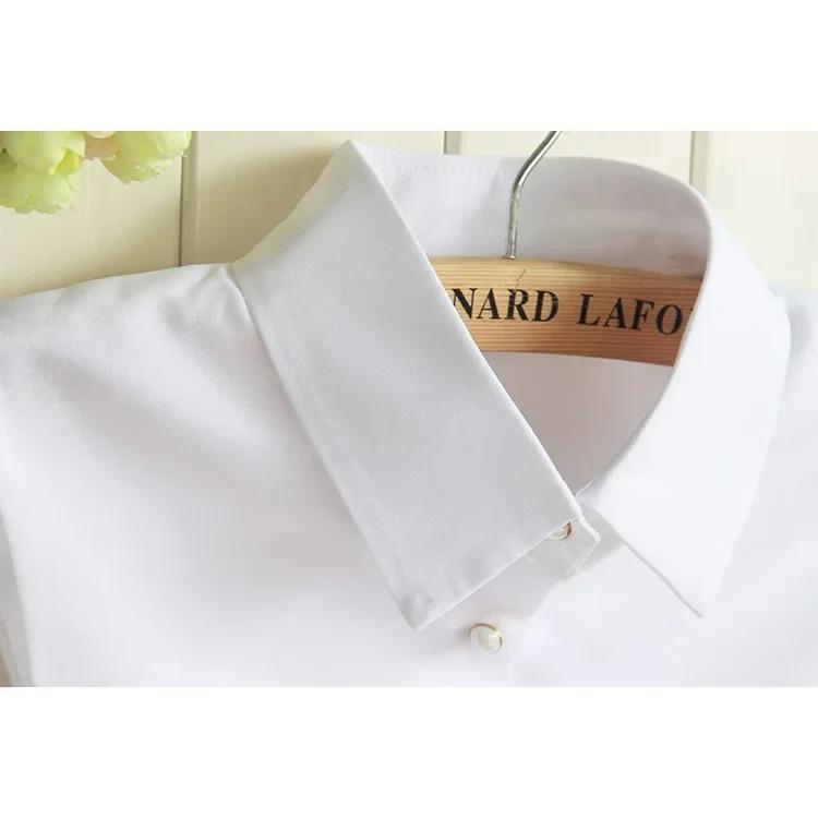 Fashion High Grade Shirt Fake Collar Women False Collar Chiffon Shirt Removable Mujer Detachable Collar Lapel Blouse Top