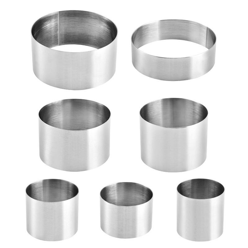 Cake Ring Mold Round Shape Stainless Steel Reusable DIY Baking Tool Mousse Circle Kitchen Gadget Pastry Accessories