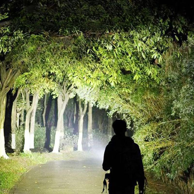 20000MAH 30W White Laser Flashlight TYPE-C Charging Zoom Digital Display with Fluorescence Strong Light Long-range Torch