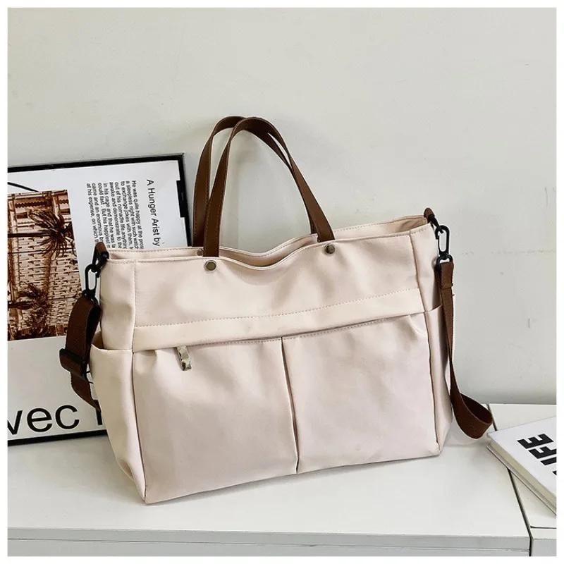 Nylon Tote Bag Women Versatile Crossbody Shoulder Bag Lightweight Student Commuter Purse Everyday Carry On