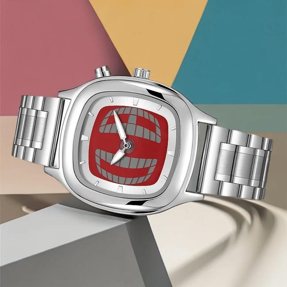 Fashionable Creative Men's Watch Y2K Ins Style Pointer Digital Dual Display Luminous Men Quartz Watch Relojes Para Hombres