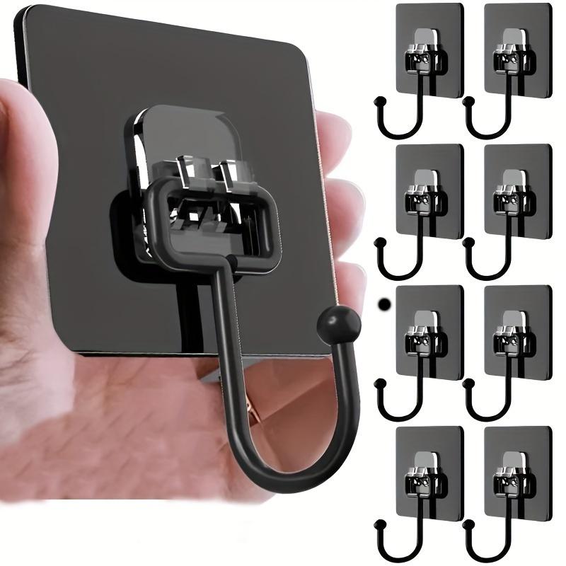 

5 pcs Heavy Duty Adhesive Wall Hooks - No Drilling, Easy to Install for Coats, Towels & Shower Caps Versatile for Home & Office