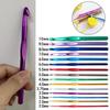 Comfortable Crochet Needles Set Multicolored Handle Crochet Knitting Knitting Needle  Sewing Tools