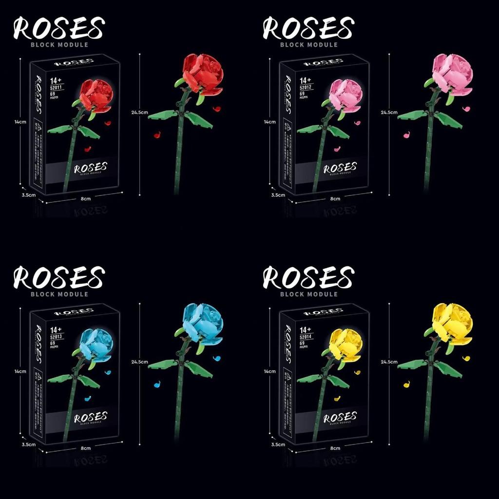 Flower Building Rose Block Toy Assembling Toys Birthdays Valentines Day Gifts