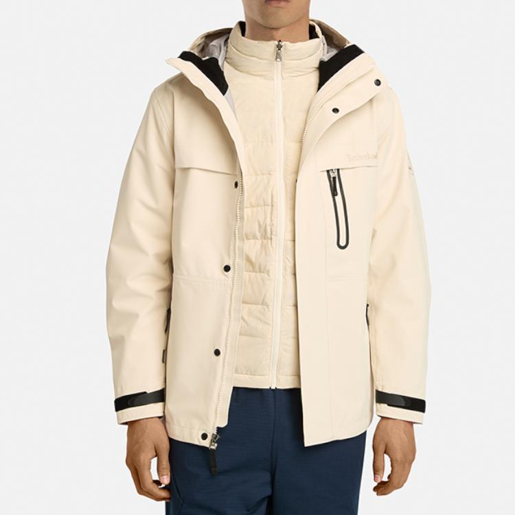 Timberland Urban Outdoor Fashion Versatile Hooded 3-In-1 Multi-Purpose Hiking Waterproof Windproof Breathable Warm Jacket Men Jacket A2M6X-EFL