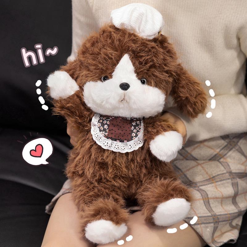 Xiaohongshu Kıvırcık Köpek Peluş Oyuncak - Çocuklar İçin Sevimli Uzun Tüylü Köpek Bebek, Sarılmak ve Uyku İçin Mükemmel.