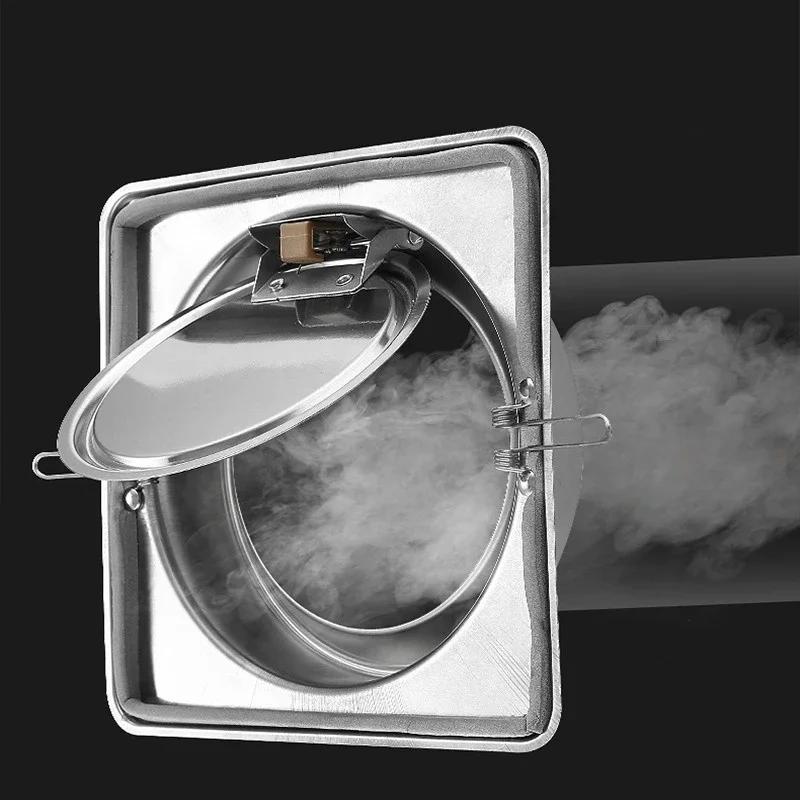 

100/150/160/180mm Stainless steel kitchen range hood check valve anti-odor control bathroom check valve 160mm