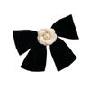 Vintage Black Big Large Velvet Bow Hair Clip For Women Girls Wedding Hairpins