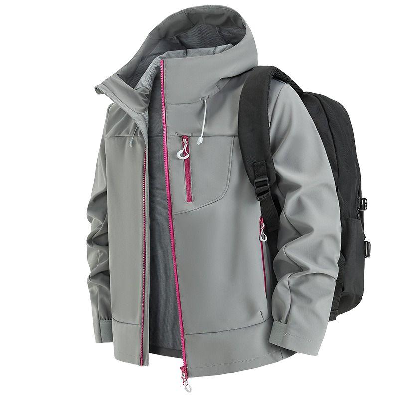 

Men Outdoor Mountaineering Travel Hooded Coat Zipper Jacket 3XL