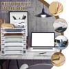 7/4-layer File Storage Rack Desktop Organizer File Sorter Organizer for A4 Paper Magazine Newspaper Office Supply Sorting Rack