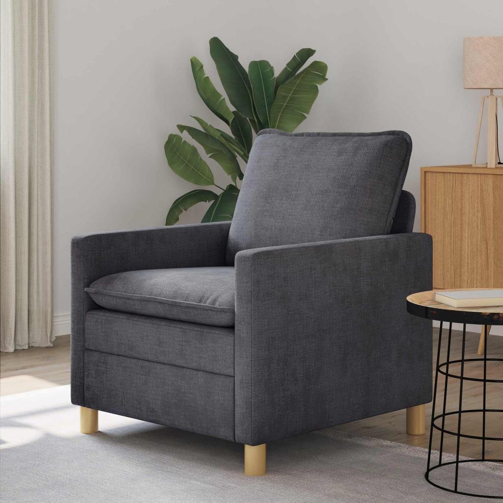 Sofa Dark Grey 76 x 81 x 87.5 cm Polyester