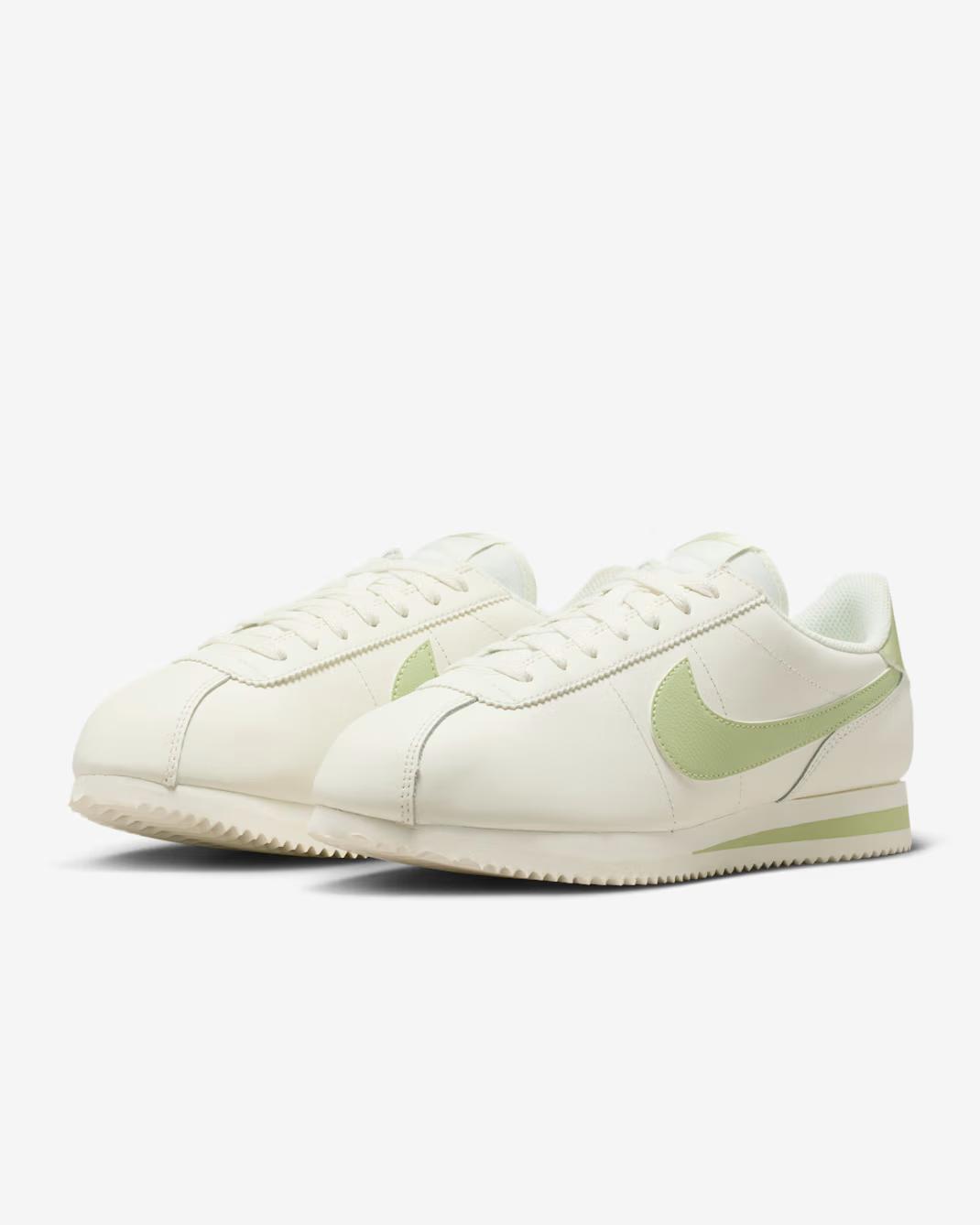 DN1791-117 Nike Cortez Кожаный Парусный Оливковый Аура (Женский) 10W