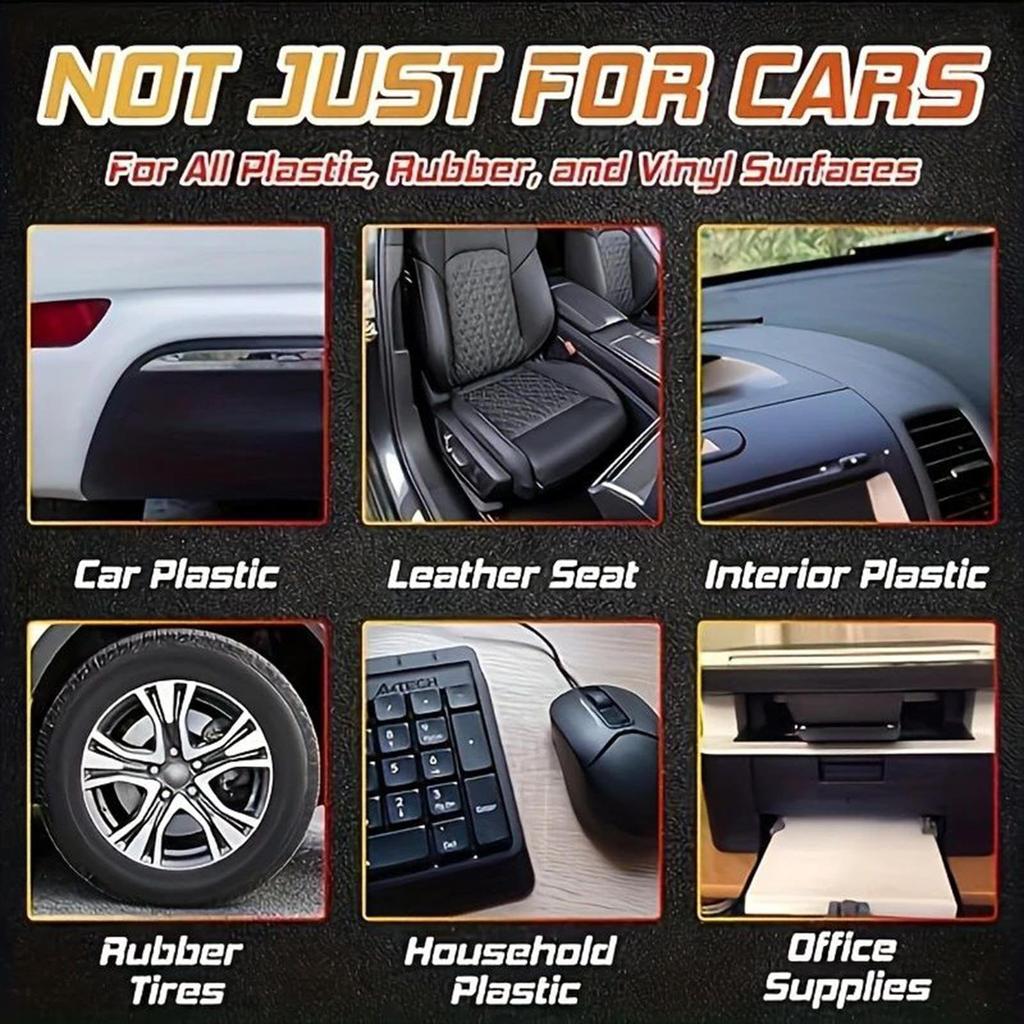 Mqyra Car Black Trim Restorer - Car Scratch Repair Paste, 100ml Rubber Repair