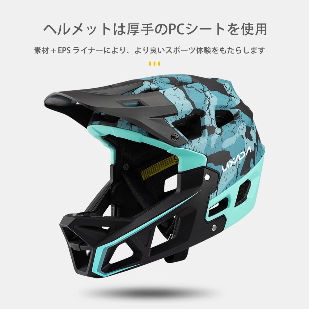 LIXADA Full Face Helmet Helmet Bike Full Face Mtb Full Face Helmet Bike Helmet Full Face Helmet Bike Bike Helmet