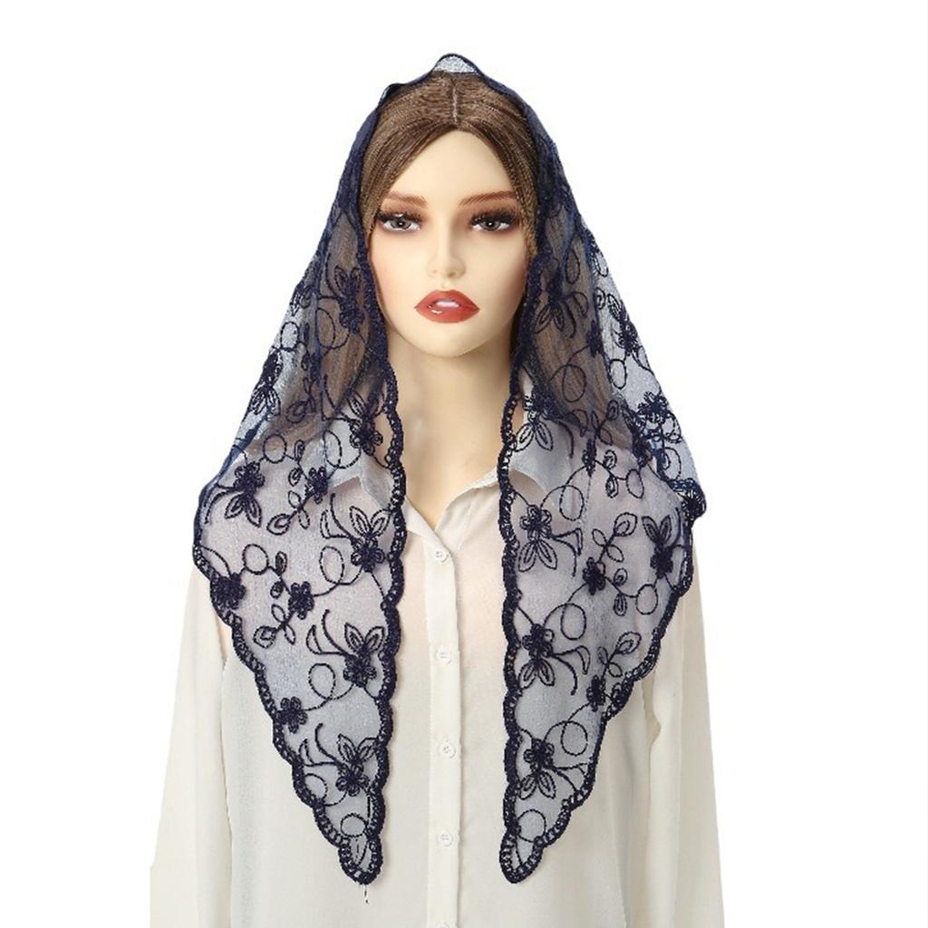 Elegant Lace Mantilla Veil Church Veil Scarf for Catholic Bride Veil Catholic Chapel Scarf Ethnic Headwear Party Supply
