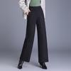 Women's Woolen High-Waisted Wide-Leg Pants: Winter 2025 Loose, Thick, Straight-Leg Casual Wear