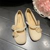 Mary Jane Shoes Girl 2025 Spring and Summer New Soft-soled Flat-bottomed Fairy Evening Breeze Gentle with Skirt Doudou Ladyshoes