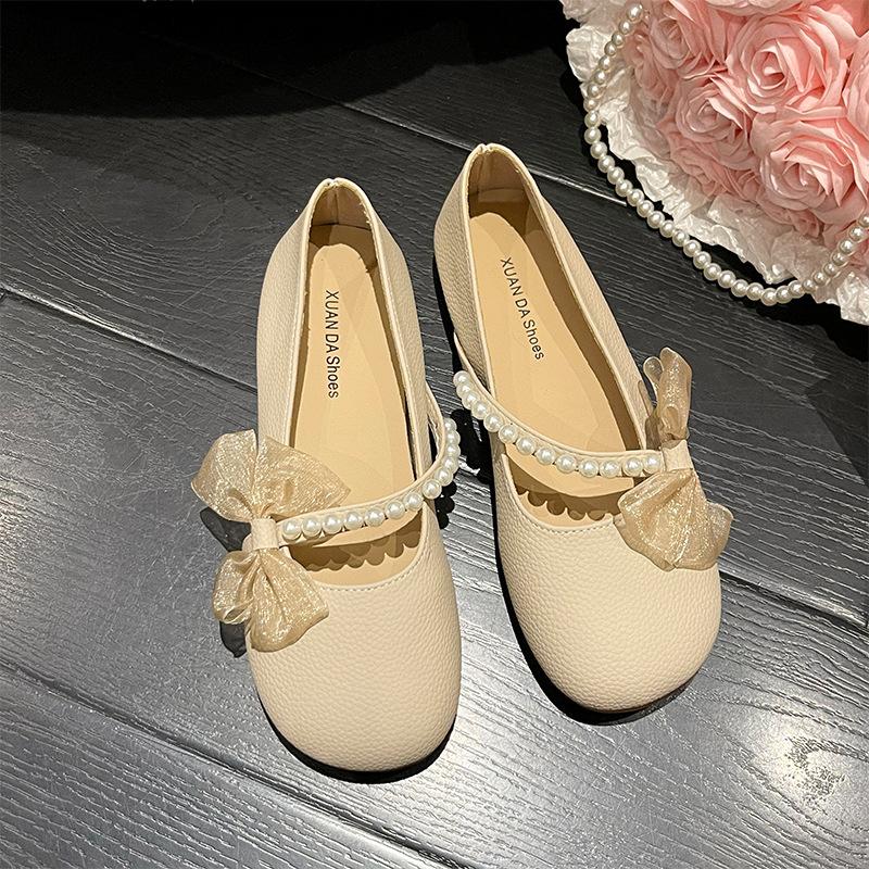 Mary Jane Shoes Girl 2025 Spring and Summer New Soft-soled Flat-bottomed Fairy Evening Breeze Gentle with Skirt Doudou Ladyshoes