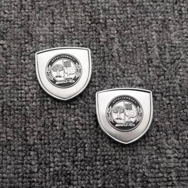 Jbfd2 2pcs Is Suitable for Mercedes-Benz AMG Badge W204 W213 W212 W205 W211 W176 C300 3D Stereo Metal Window Logo Decorative Sticker.