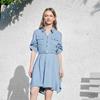 Betu Women's Lyocell Denim Short Sleeve Midi Dress