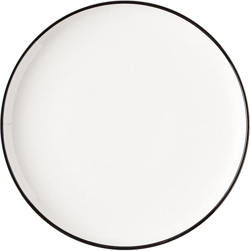 Nordic Western Style Ceramic Plates - Pure White Series for Household or Hotel Use