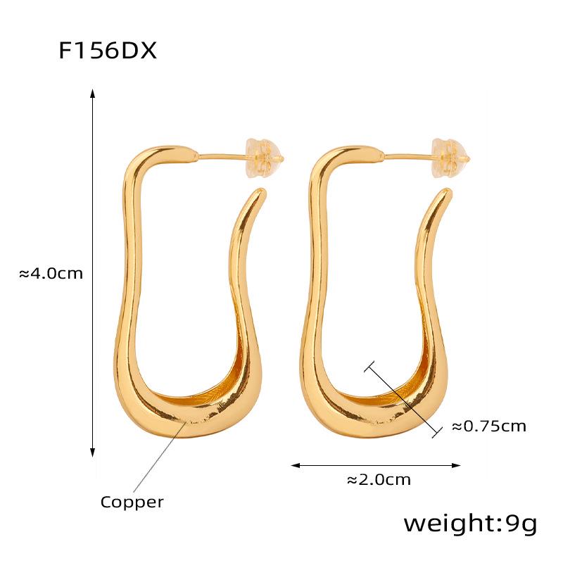 18K Gold-Plated Retro Goose Neck Earrings - European & American Design