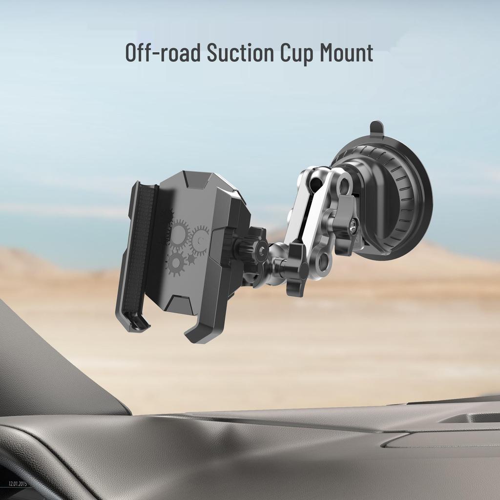 Off-road Grade Car Suction Cup Phone Mount for Shooting & Navigation