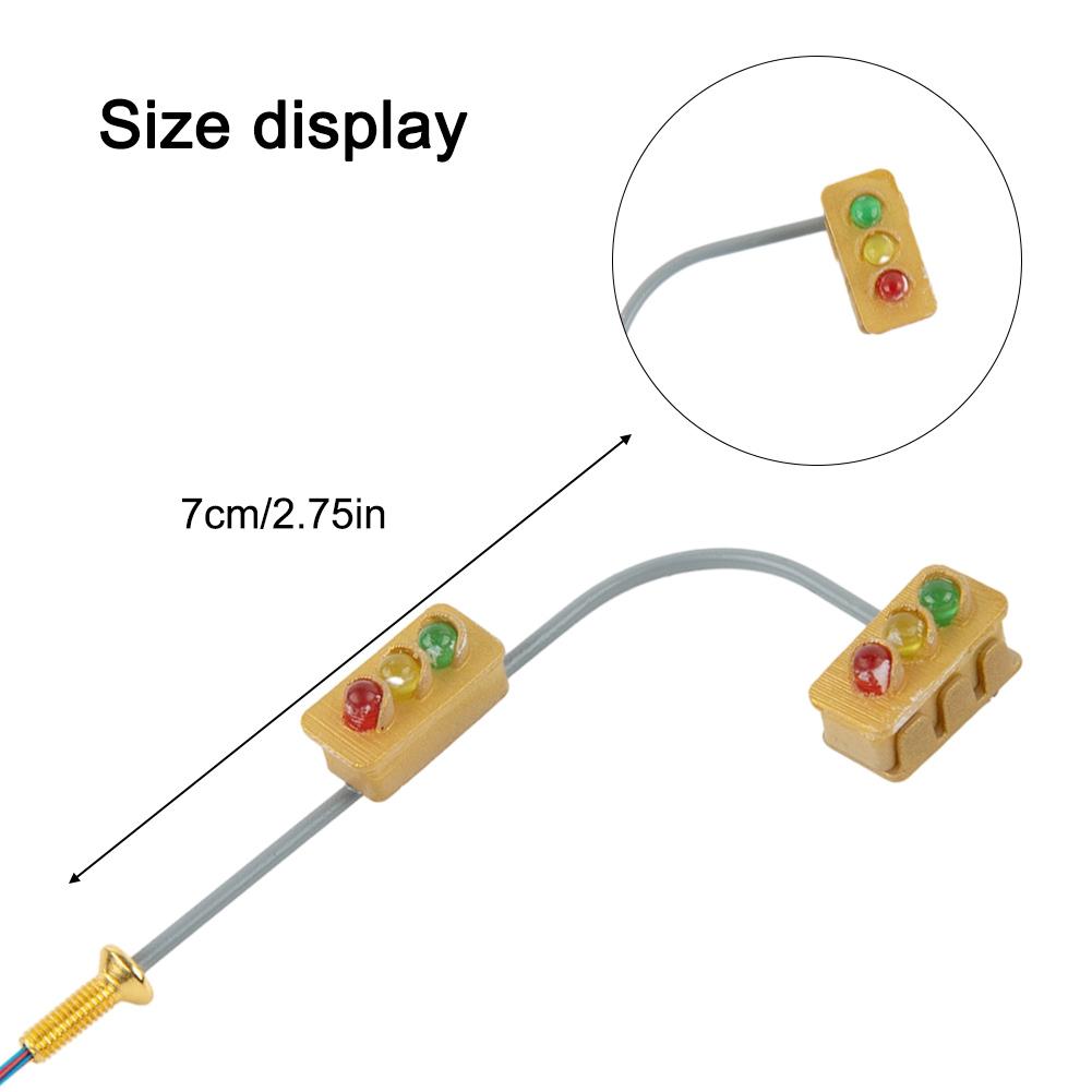 2pcs/set Traffic Light Model HO/OO Scale Cross Walk LED Pedestrian Street Signal 20mA With Resistor Railway Train Layout Kit