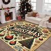 Merry Christmas Festive Greetings Carpet Printing Home Decor Art Protective Pad Fashion