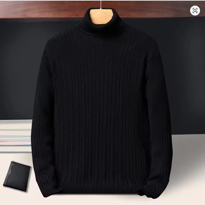 

Мужские водолазки, осенние вязаные полосатые уличные свитера, теплые свитера с длинными рукавами, однотонные, базовый стиль, повседневные топы L