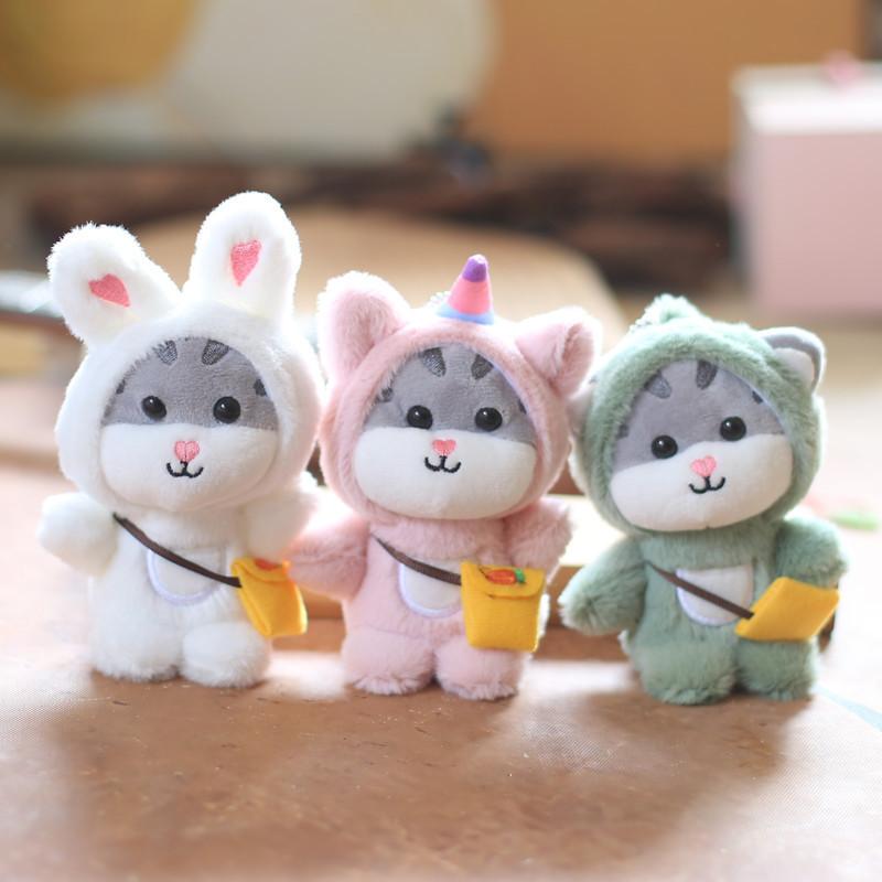 Cute Cat Plush Keychain Charming And Soft Pp Cotton Stuffed Toy For Bags And Keys In Various Colors