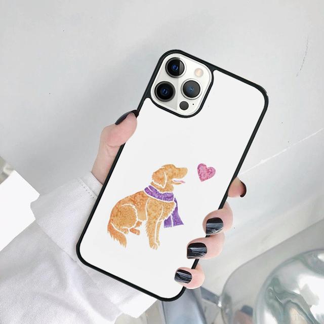 

Cartoon Golden Retriever Dog Phone Case Cover For iPhone 17 Air 16 15 14 SE 2020 11 12 13 Pro MAX Plus iPhone 13