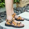Summer Men's Fashion Casual Sandals Waterproof Leather Sandals  Outdoor Hiking Sandals Beach Sandals Wading Shoes Plus Size 38-46