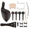 4 4 Violin Parts Tailpiece Ebony Tuning Pegs Chinrest Endpin Tuners Bridge Soundpost Kit