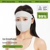 Ice Silk Facekini: Breathable Anti-UV Full Face Sunscreen Mask for Driving & Cycling