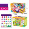 52PCS Children Puzzle Variety Colorful Flowers DIY Assembled Spelling Garden Toy