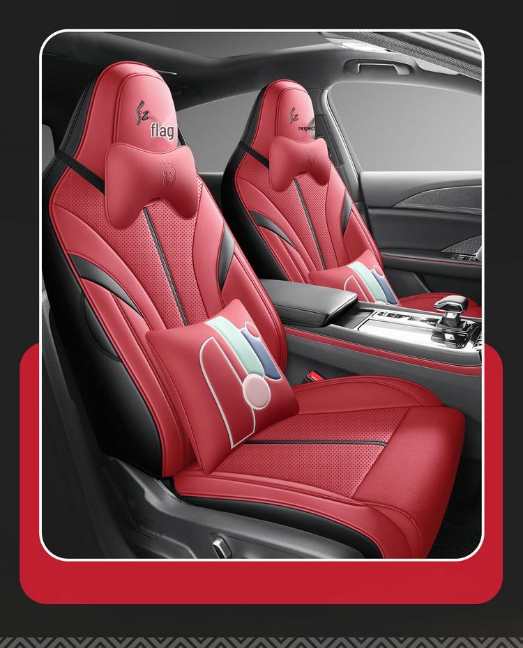 Hongqi H6 All-Season Breathable Leather Seat Cover - Full Coverage Cushion for New Car
