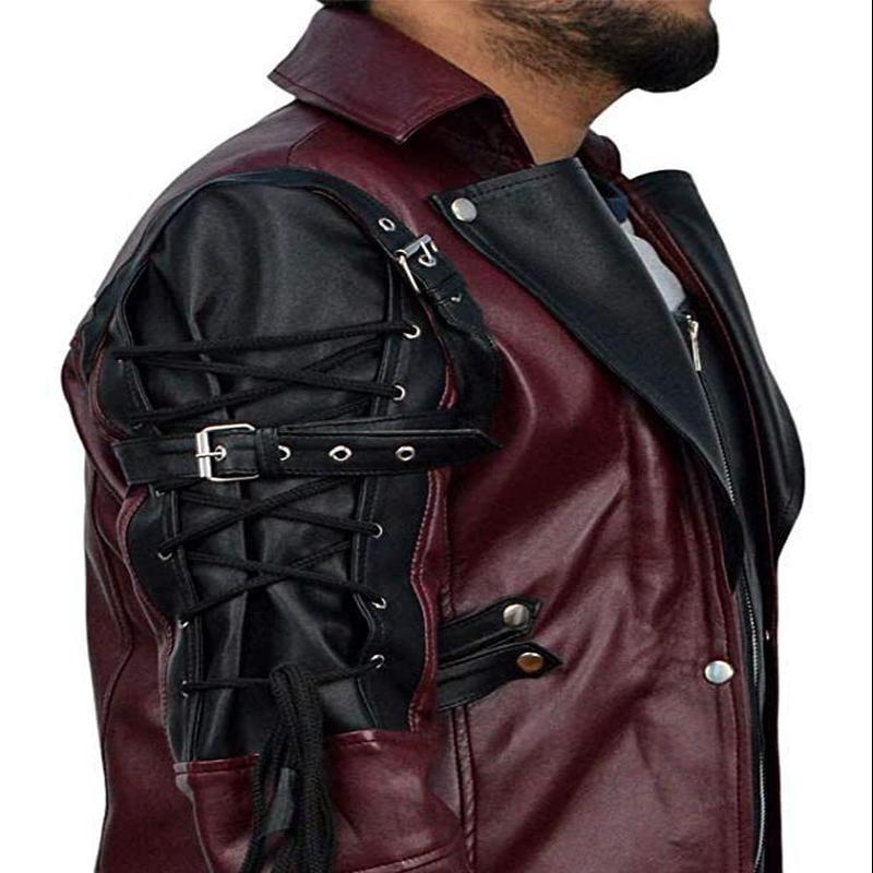 Herbst und Winter Neuer Ledermantel Herren Große Halloween Mittelalterliche Kleidung Punk Gothic Ledermantel