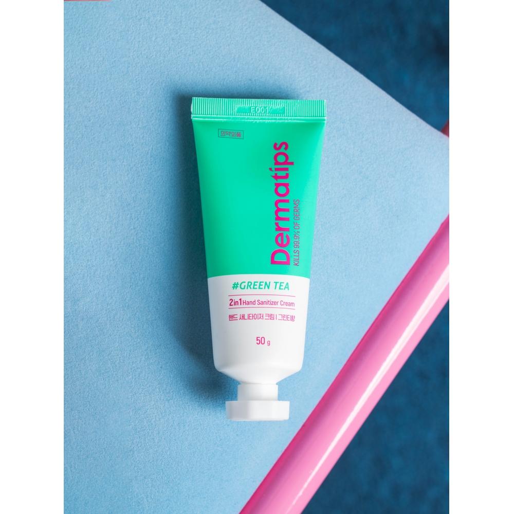 

Daiso Dermatips Save My Hand Sanitizer Cream 50 G Green Tea fraGrance