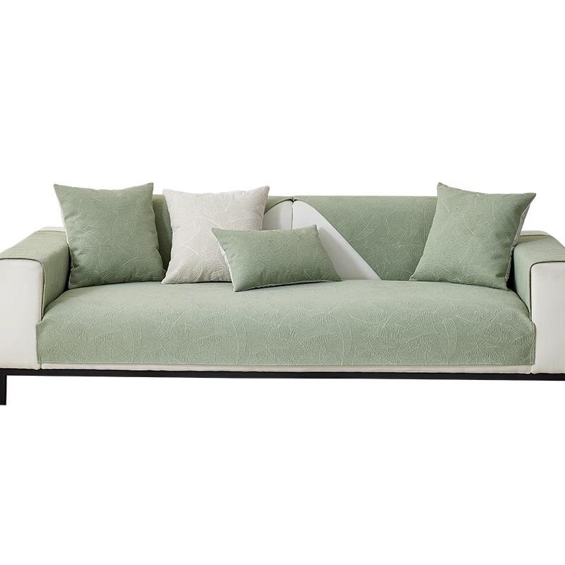 Chenille Jacquard Sofa Cushion Four Seasons Universal Solid Color High Sense Modern Simple Cushion Non-Slip Sofa Cover Towel